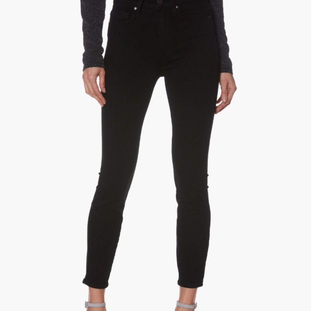 PAIGE Margot Crop in Black Shadow